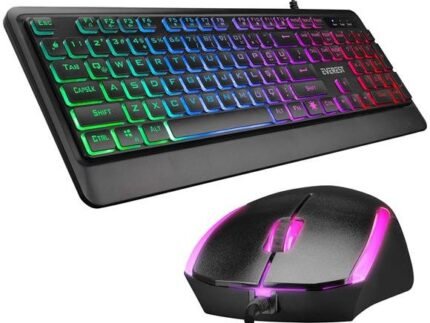Everest KM-R59 Forza Plus RGB Aydınlatmalı Q Klavye & 1200 DPI Mouse Set – Siyah USB Kombinasyon